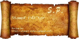 Stampf Péter névjegykártya