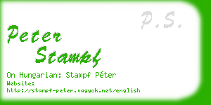 peter stampf business card